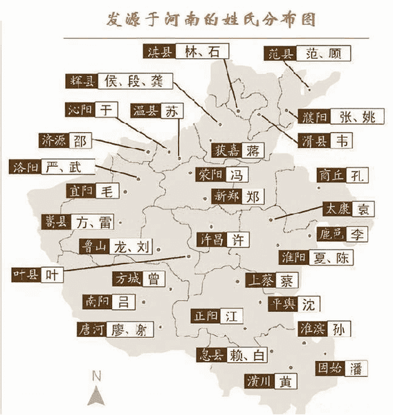 哪些姓氏起源于河南？大部分姓氏的起源地都在河南的原因是？